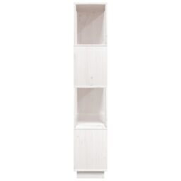 Berkfield Home Book Cabinet/Room Divider White 80x25x132 cm Solid Wood Pine - Size: 80 x 25 x 132 cm - thumbnail 6