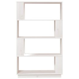 Berkfield Home Book Cabinet/Room Divider White 80x25x132 cm Solid Wood Pine - Size: 80 x 25 x 132 cm - thumbnail 5
