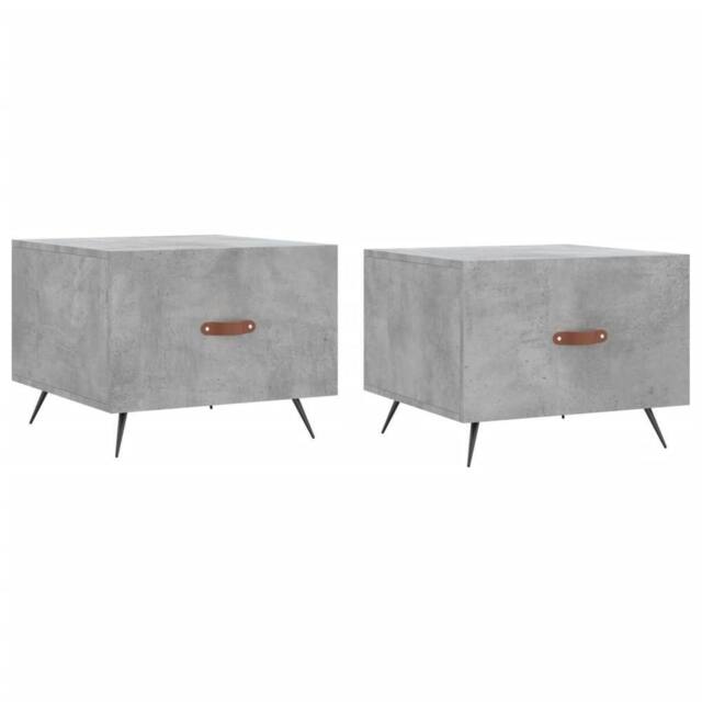 Berkfield Home Coffee Tables 2 pcs Concrete Grey 50x50x40 cm Engineered Wood - Size: 50 x 50 x 40 cm - image 1