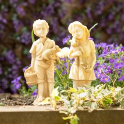 Marco Paul Set of Kids Garden Resin Ornaments in Grey - thumbnail 1