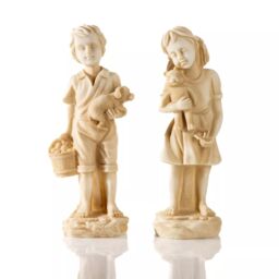 Marco Paul Set of Kids Garden Resin Ornaments in Grey - thumbnail 6