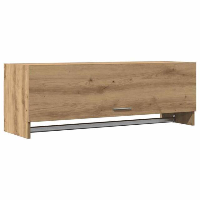 Berkfield Home Wardrobe Artisan Oak 100x32.5x35 cm Engineered Wood in Brown - image 1