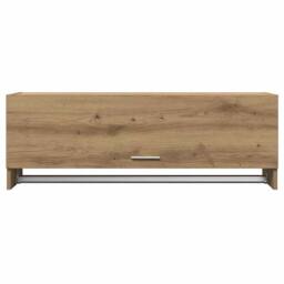 Berkfield Home Wardrobe Artisan Oak 100x32.5x35 cm Engineered Wood in Brown - thumbnail 4