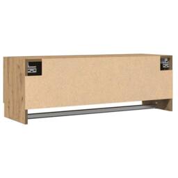 Berkfield Home Wardrobe Artisan Oak 100x32.5x35 cm Engineered Wood in Brown - thumbnail 6