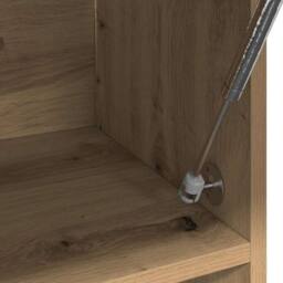 Berkfield Home Wardrobe Artisan Oak 100x32.5x35 cm Engineered Wood in Brown - thumbnail 7