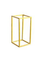 H&O Direct Metal Rectangular Flower Stand Pedestal Wedding Party Ornament in Gold - Size: Small - thumbnail 6