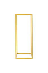 H&O Direct Metal Rectangular Flower Stand Pedestal Wedding Party Ornament in Gold - Size: Small - thumbnail 5