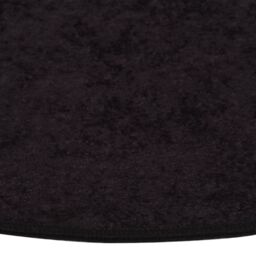 Berkfield Home Rug Washable 120 cm Anthracite Anti Slip in Black - Size: 100 cm diameter - thumbnail 2