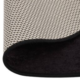 Berkfield Home Rug Washable 120 cm Anthracite Anti Slip in Black - Size: 100 cm diameter - thumbnail 4