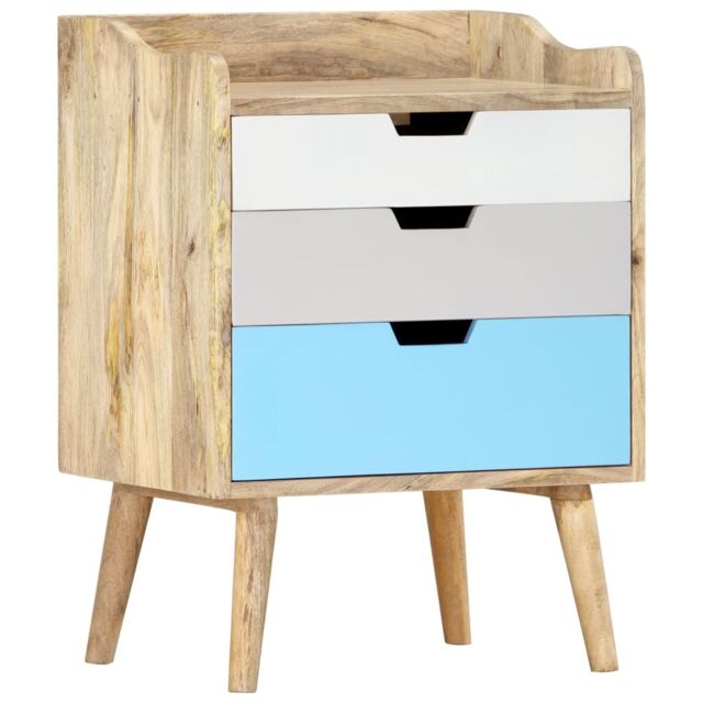 Berkfield Home Bedside Cabinet 47x35x63 cm Solid Mango Wood - Size: 47 x 35 x 63 cm - image 1
