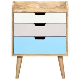 Berkfield Home Bedside Cabinet 47x35x63 cm Solid Mango Wood - Size: 47 x 35 x 63 cm - thumbnail 3