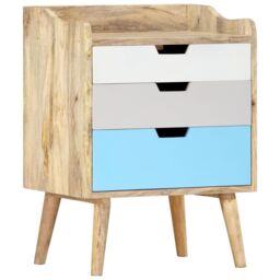 Berkfield Home Bedside Cabinet 47x35x63 cm Solid Mango Wood - Size: 47 x 35 x 63 cm - thumbnail 1