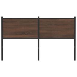 Berkfield Home Headboard Brown Oak 150 cm Engineered Wood & Steel - thumbnail 3
