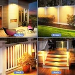 EONLION 1pcs Solar Power Motion Sensor Wall Lights 168 LED Garden in Black - thumbnail 2