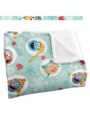 Sesame Street Festive Heads Pattern Silky Touch Super Soft Throw Blanket 152 X 127 cm in White - thumbnail 3
