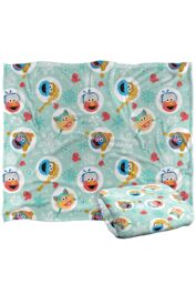 Sesame Street Festive Heads Pattern Silky Touch Super Soft Throw Blanket 152 X 127 cm in White - thumbnail 2