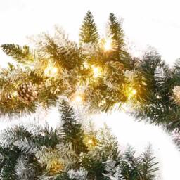 Berkfield Home Stunning Christmas Garland with LED Lights Green 5.2 m PVC - thumbnail 5