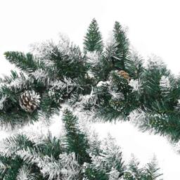 Berkfield Home Stunning Christmas Garland with LED Lights Green 5.2 m PVC - thumbnail 6