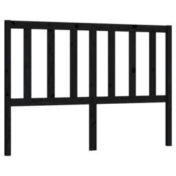 Berkfield Home Beautiful Bed Headboard Black 146x4x100 cm Solid Wood Pine - Size: 146 x 4 x 100 cm - thumbnail 3