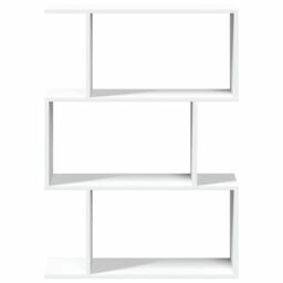 Berkfield Home Room Divider Bookcase 3-Tier White 70x24x97 cm Engineered Wood - Size: 70 x 24 x 97 cm - thumbnail 5