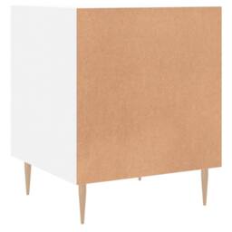 Berkfield Home Bedside Cabinet White 40x40x50 cm Engineered Wood - Size: 40 x 40 x 50 cm - thumbnail 8