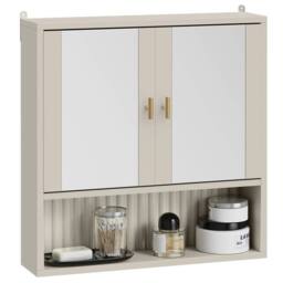SPETLEK Bathroom Mirror Cabinet Wall Mounted, Stone 2 Door - thumbnail 1