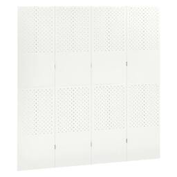 Berkfield Home 4-Panel Room Divider White 160x180 cm Steel - thumbnail 3