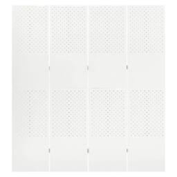 Berkfield Home 4-Panel Room Divider White 160x180 cm Steel - thumbnail 2