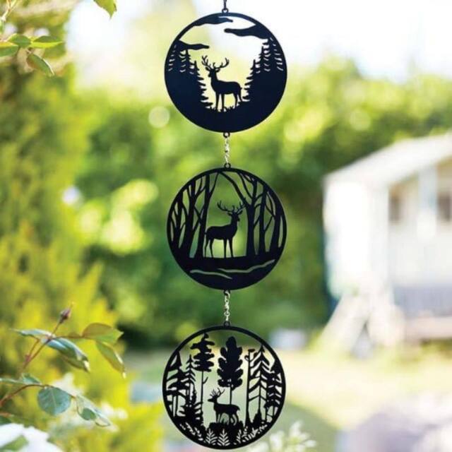 Marco Paul Hanging Garden Tree Decoration - Stag in Black - image 1