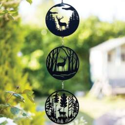 Marco Paul Hanging Garden Tree Decoration - Stag in Black - thumbnail 1