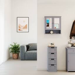 HD Designs Priano 4 Drawer Freestanding Unit Bathroom Storage 810 x 300 x 300 mm in Dark Grey - thumbnail 4