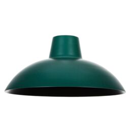 Happy Homewares Industrial Retro Designed Matt Curved Metal Ceiling Pendant Shade in Dark Green - thumbnail 2