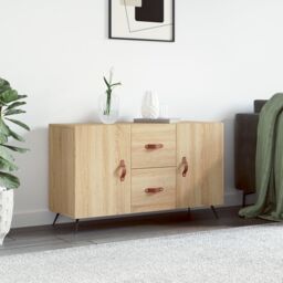 Berkfield Home Sideboard Sonoma Oak 100x36x60 cm Engineered Wood in Brown - Size: 100 x 36 x 60 cm - thumbnail 1