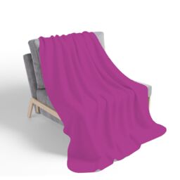 Warren Reed - Designer Fuchsia Plum Sherpa Blanket in Purple - Size: Large - thumbnail 2