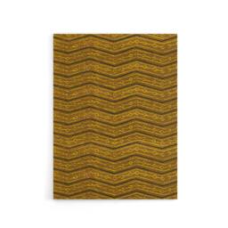 "Artery8 Zigzag Geometric Textile Pattern Canvas Wall Art Print Korin in Brown - Size: W18"" x H24""" - thumbnail 1