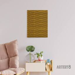 "Artery8 Zigzag Geometric Textile Pattern Canvas Wall Art Print Korin in Brown - Size: W18"" x H24""" - thumbnail 3