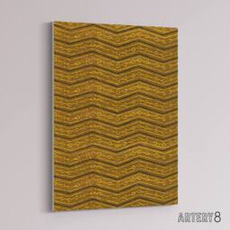 "Artery8 Zigzag Geometric Textile Pattern Canvas Wall Art Print Korin in Brown - Size: W18"" x H24""" - thumbnail 2