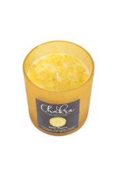 KDMD Solar Plexus Chakra Lemon Crystal Chip Candle in Yellow - thumbnail 1