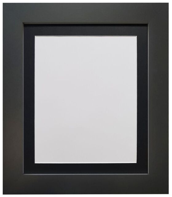Frames & Mirrors 4U Metro Black Frame with Black Mount 50 x 70CM Image Size A2 - Size: 50 x 70 cm - image 1