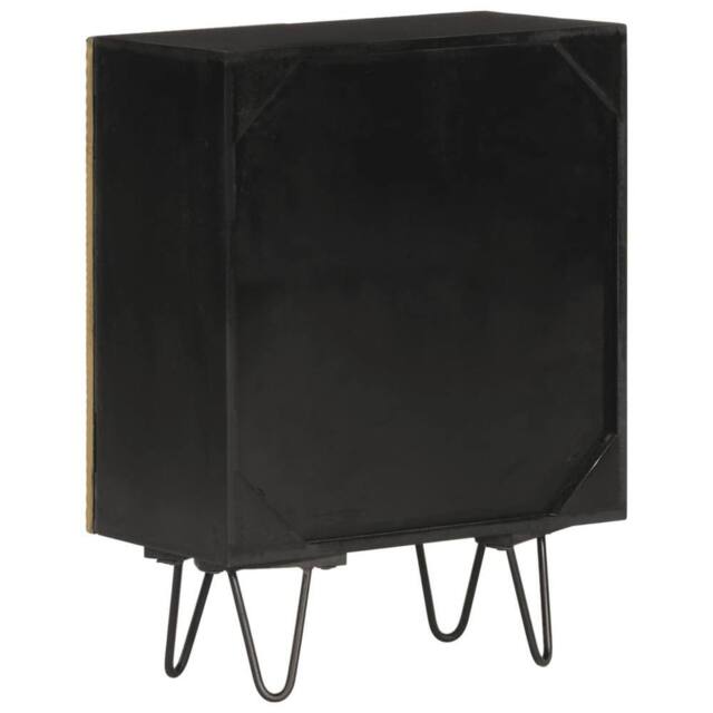 Berkfield Home Sideboard 55x30x75 cm Solid Wood Mango in Gold - Size: 55 x 30 x 75 cm - image 1