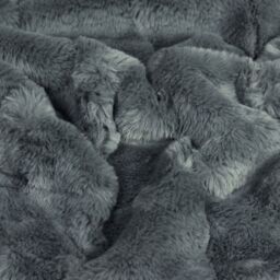 Paoletti Empress Alaskan Faux Fur Throw in Charcoal - Size: 130 cm x 180 cm - thumbnail 4