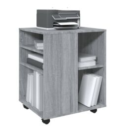 Berkfield Home Rolling Cabinet Grey Sonoma 60x53x72 cm Engineered Wood - Size: 60 x 53 x 72 cm - thumbnail 4