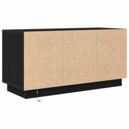 Berkfield Home TV Cabinet with LED Lights Black Oak 100x41x50 cm - Size: 100 x 41 x 50 cm - thumbnail 9