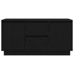 Berkfield Home TV Cabinet with LED Lights Black Oak 100x41x50 cm - Size: 100 x 41 x 50 cm - thumbnail 7
