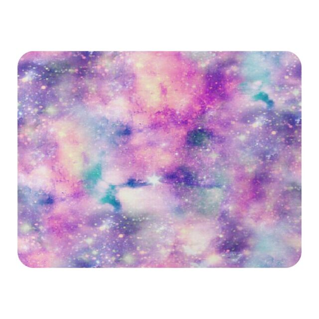 Benjamin Tate Design Starry Galaxy Print In Unicorn Colours Blanket in Natural - Size: 120 cm x 150 cm - image 1
