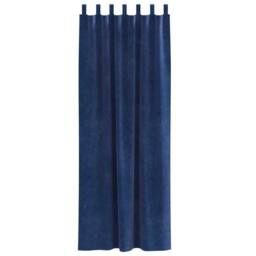 Berkfield Home Stylish Blackout Curtains with Hanging Loops 2 pcs Dark Blue Velvet - thumbnail 4