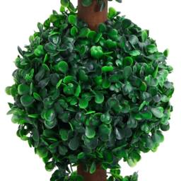 Berkfield Home Lush Artificial Boxwood Plant with Pot Ball Shaped Green 90 cm - thumbnail 3