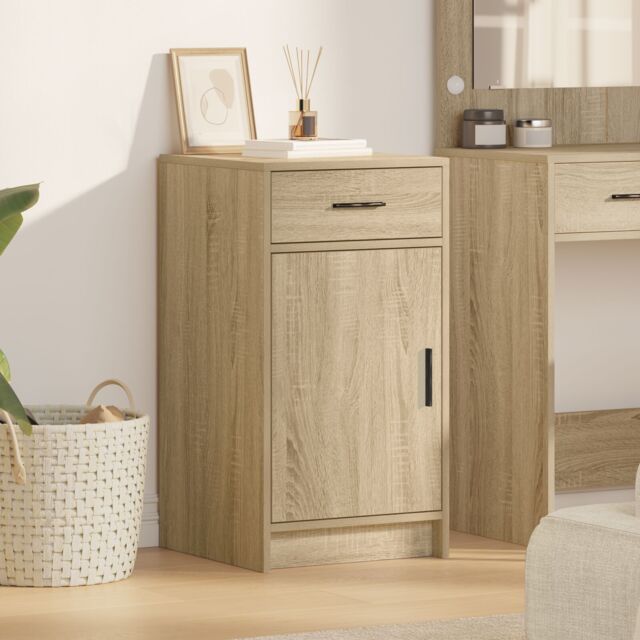 Berkfield Home Sideboard Sonoma Oak 40x41x75 cm Engineered Wood in Beige - Size: 40 x 41 x 75 cm - image 1
