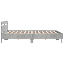 Berkfield Home Bed Frame with LED Frame Concrete Grey 180x200 cm Super King - thumbnail 8