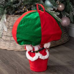 Samuel Alexander 80cm Red & Green Santa's Hot Air Balloon Hanging Decoration - thumbnail 8